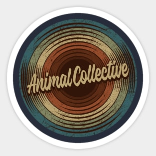 Animal Collective Vintage Vinyl Sticker